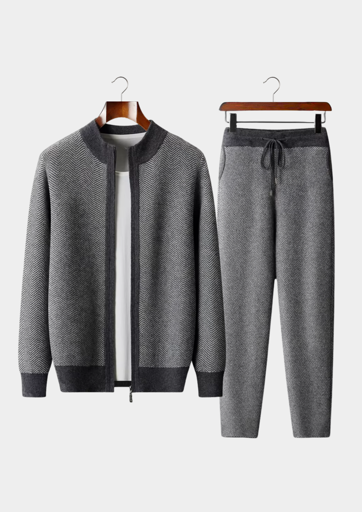 PURE EXTRA-FINE MERINO WOOL PATTERNED SET